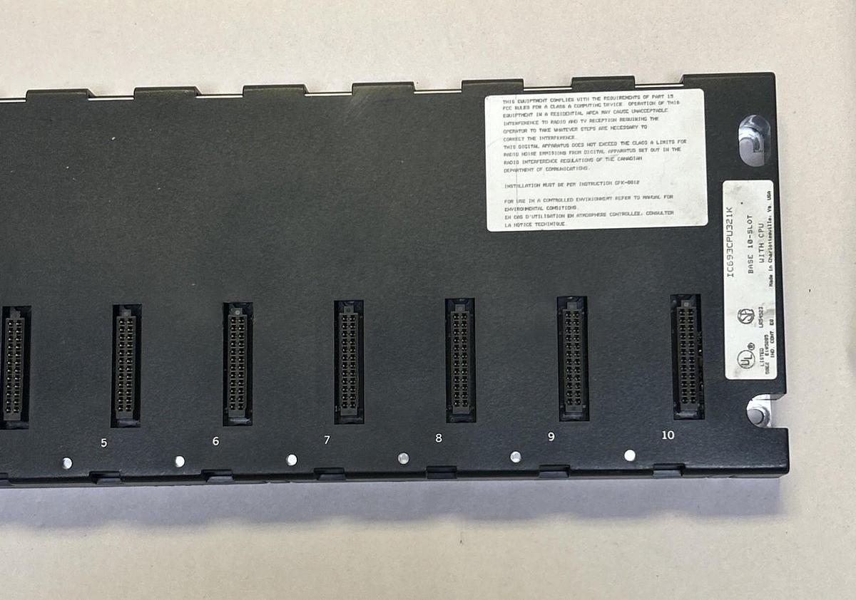 Used GE FANUC,IC693CPU321K,10 SLOT CPU RACK
