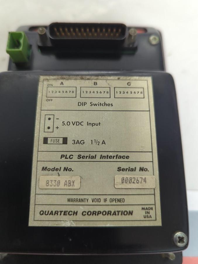 Used QUARTECH,8330-ABX,DATAMATE DISPLAY STATION PRE-OWNED