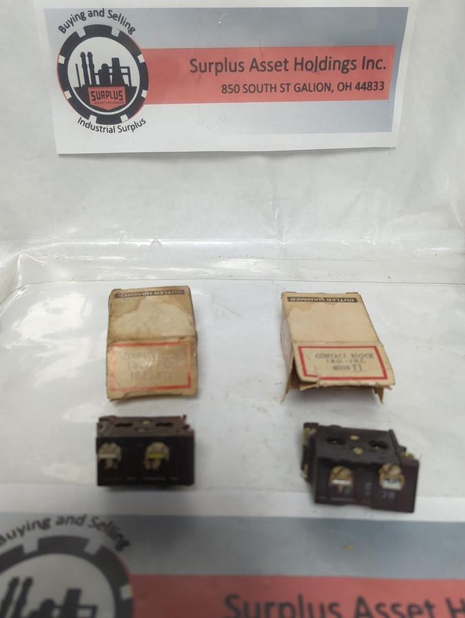 CUTLER HAMMER,10250T1,CONTACT BLOCK T1 LOT OF 2 NOS