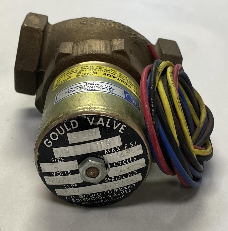 GOULD VALVE,M3V,AIR & WATER VALVE SIZE 1 120/240V 5-125PSI NOS