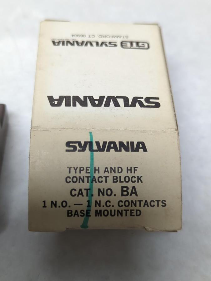 SYLVANIA,BA,CONTACT BLOCK 1 N.O.-1 N.C CONTACTS NOS
