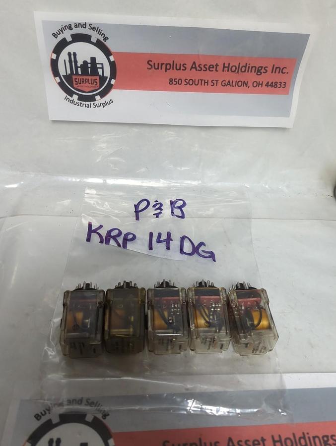 Used P&B,KRP14DG,PLUG IN RELAY 11-PIN LOT OF 5 PRE-OWNED