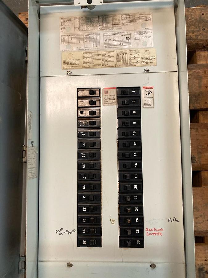 Used Cutler-Hammer,PLR1 HUSY41264,3-Phase Power Distribution Panel Type PNL 480V