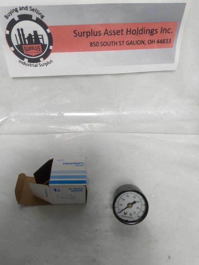 ASHCROFT,0-100,PRESSURE GAUGE 0-100 PSI 1/8 NPT NOS