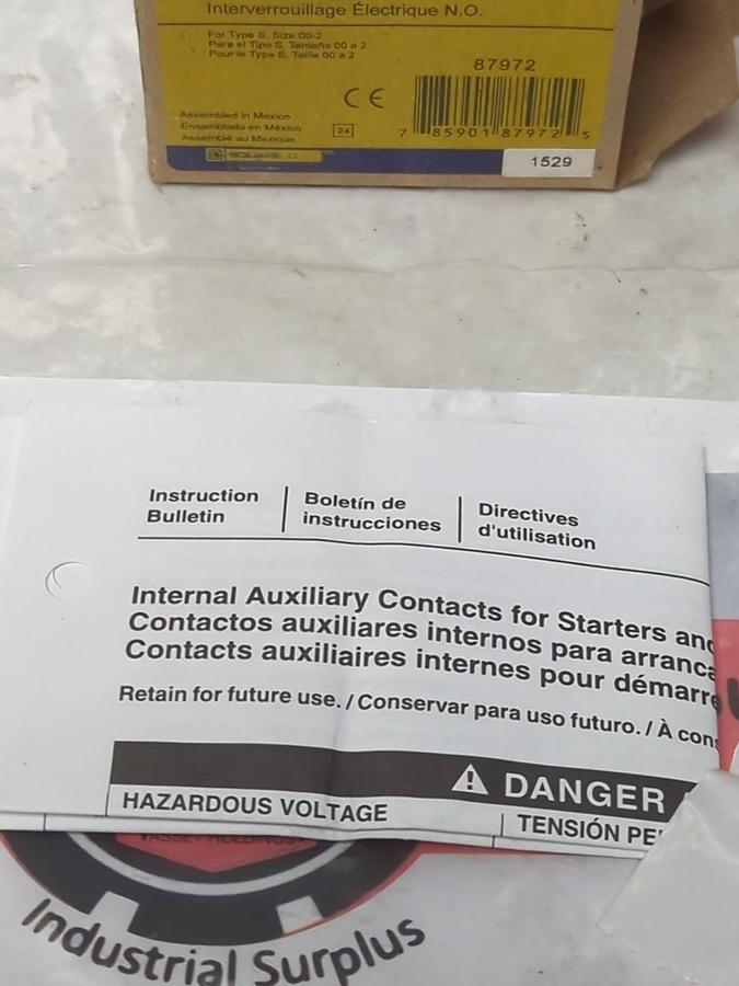 SQUARE D,9999SX11,SERIES A ELECTRICAL INTERLOCK NOS