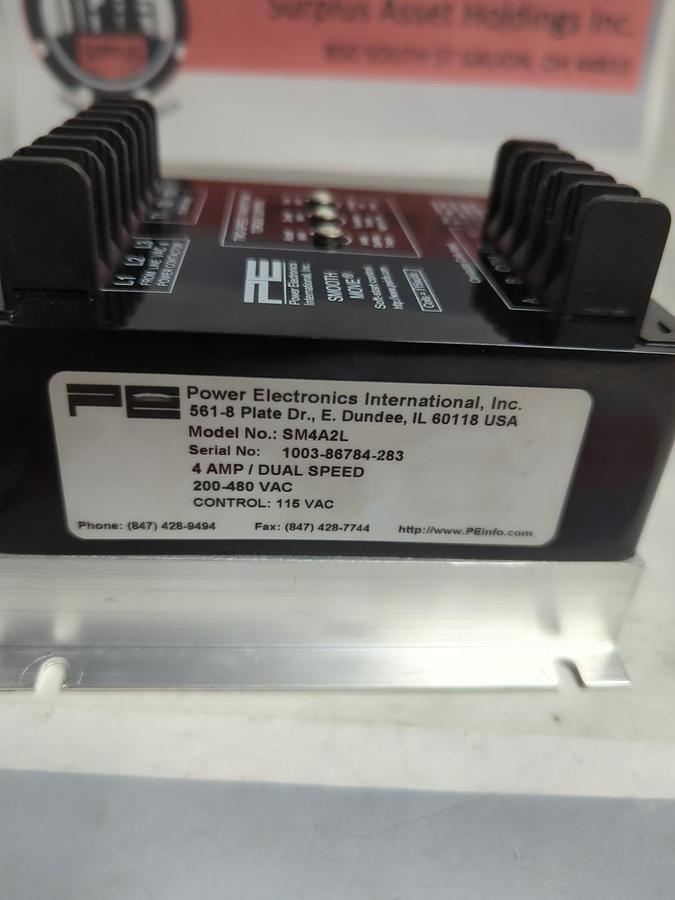 POWER ELECTRONICS,SM4A2L,POWER CONTACTOR 4 AMP 200-480VAC CONTROL 115VAC NOS