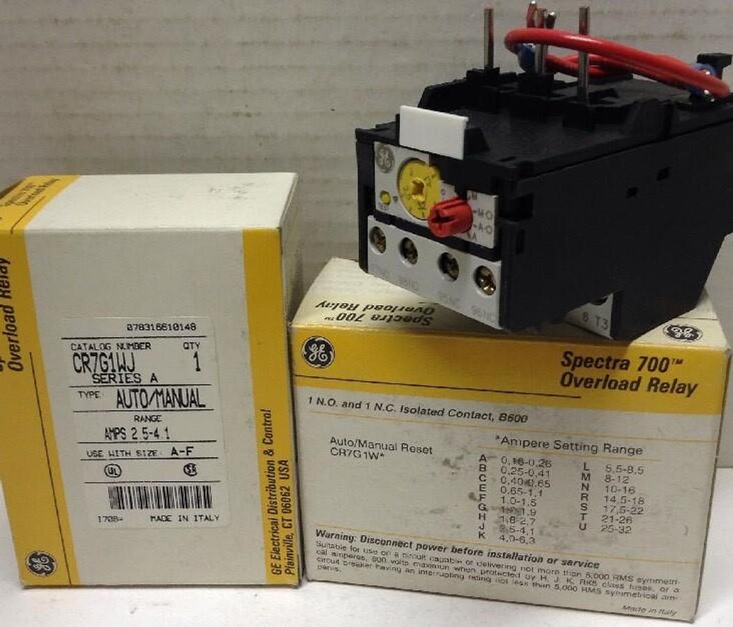 GE,CR7G1WJ,Series A Spectra 700 Overload Relay LOT OF 2