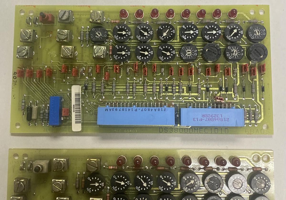 Used GENERAL ELECTRIC,DS3800DMEC1D1D,MOTOR EXCITER CONTROL PC BOARD LOT OF 2