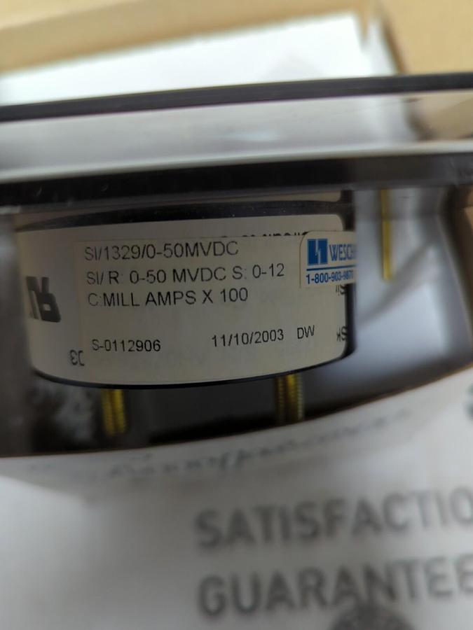SIMPSON WESCHLER INST.,SI/1329/0-50MVDC, PANEL METER NOS