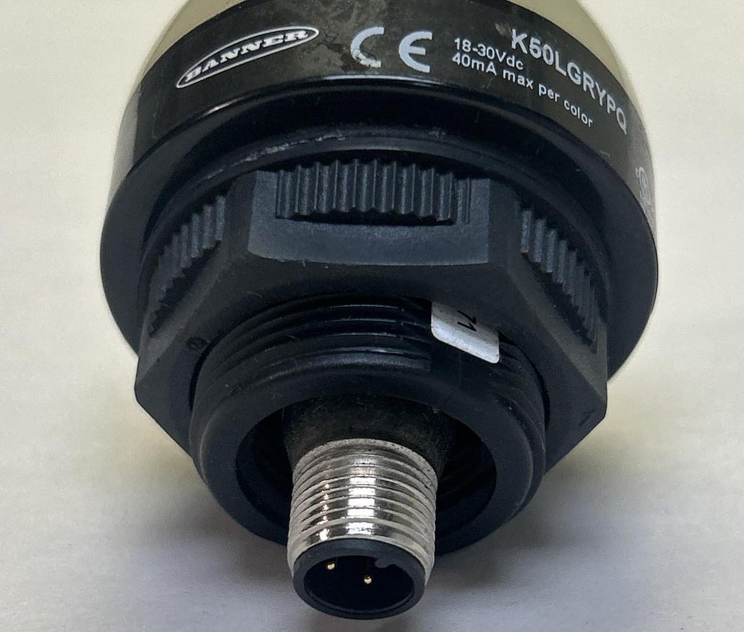 Used BANNER,K50LGRYPQ,DOME INDICATOR LIGHT