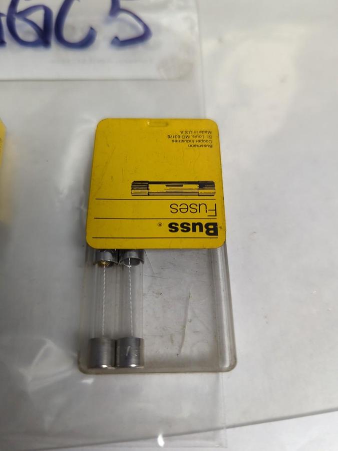 COOPER BUSSMANN,AGC-5,5 AMP FUSE LOT OF 6 NOS