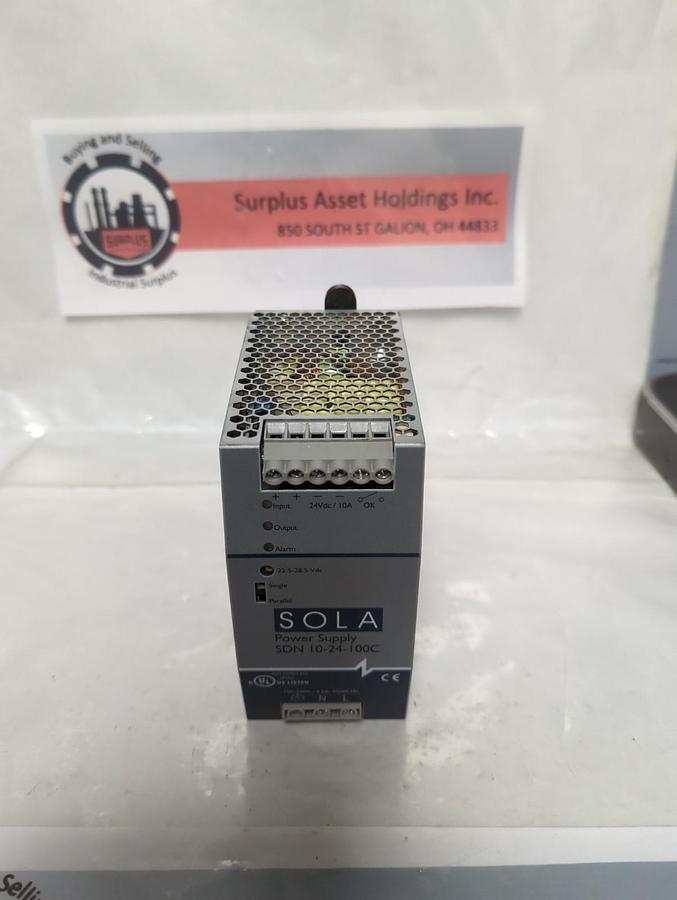 Used SOLA,SDN 10-24-100C,POWER SUPPLY UNIT PRE-OWNED