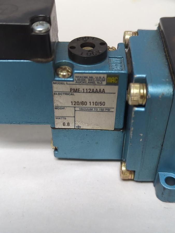 MAC,PME112AAAA,SOLENOID VALVE 6.8 WATT 25-150 PSI NOS