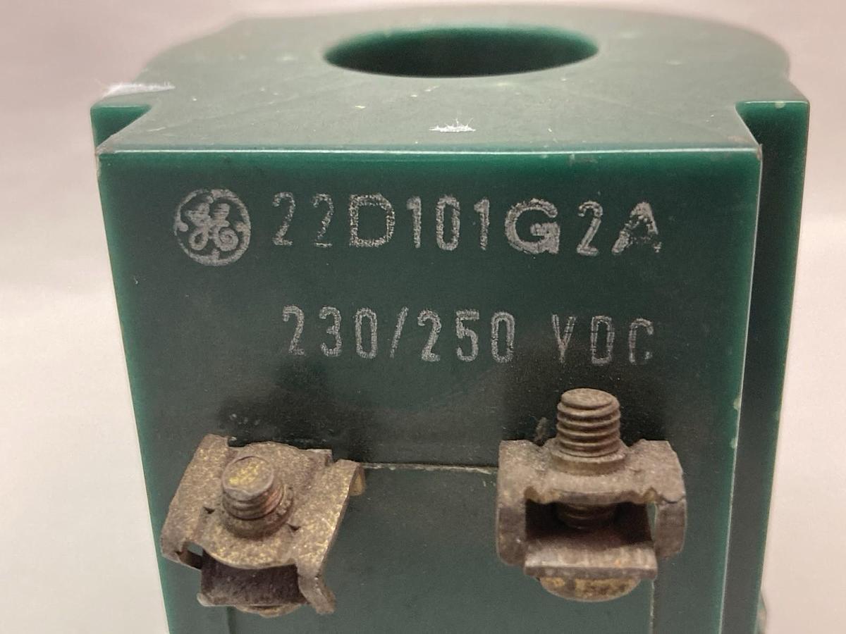 Used General Electric,22D101G2A,Operating Coil 230/250 VDC