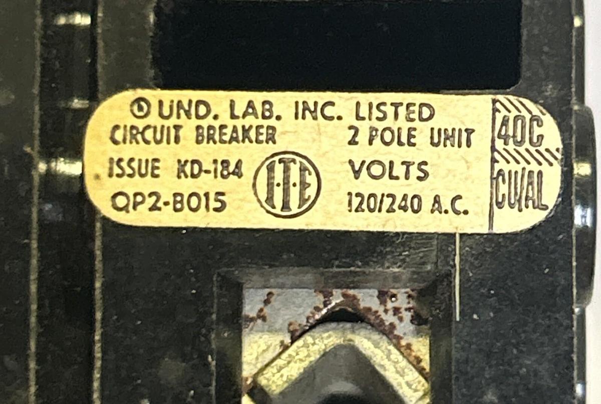 SIEMENS ITE,QP2-B015,CIRCUIT BREAKER 15A 120/240V 2P LOT OF 6 NOS