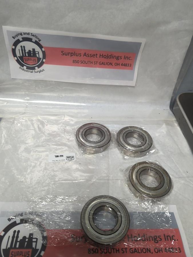 Used FEDERAL,1207 LL,METAL SHIELDED BALL BEARING LOT OF 4 PRE-OWNED