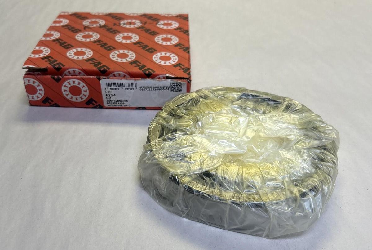 Used FAG,6214 C3,DEEP GROOVE BALL BEARING NEW