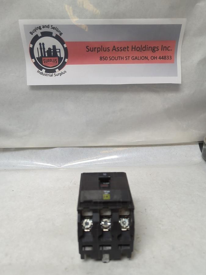 Used SQUARE D,QOB330VH,CIRCUIT BREAKER 30 AMP 3-POLE PRE-OWNED