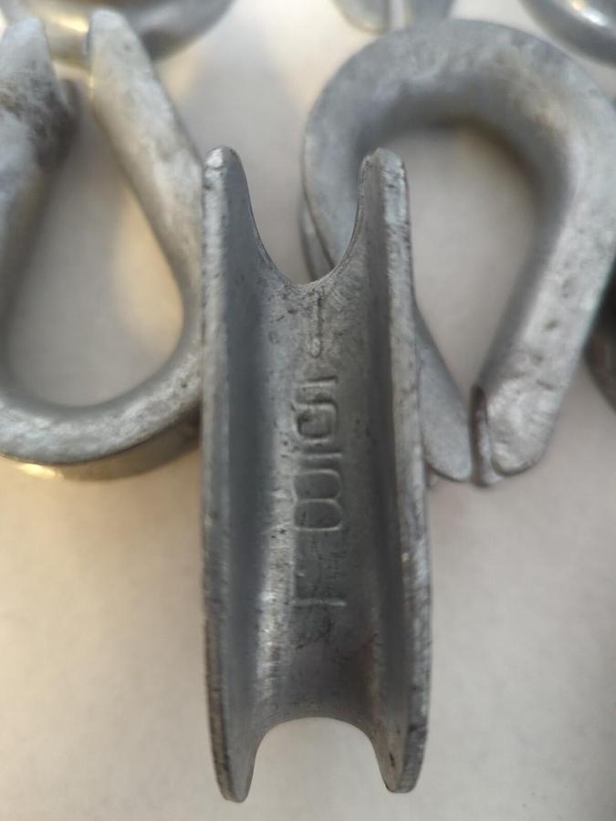 UNBRANDED,NA,5/8 INCH STANDARD STEEL WIRE ROPE THIMBLE LOT OF 13 NOS