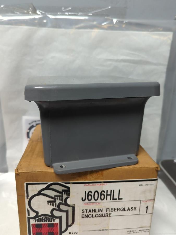 ROBROY,J606HLL,STAHLIN FIBERGLASS ELECTRICAL ENCLOSURE NOS