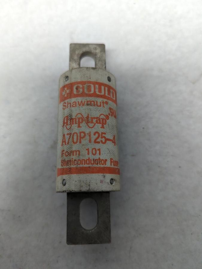 Used GOULD SHAWMUT,A70P125-4,AMP-TRAP 125 AMP FUSE PRE-OWNED