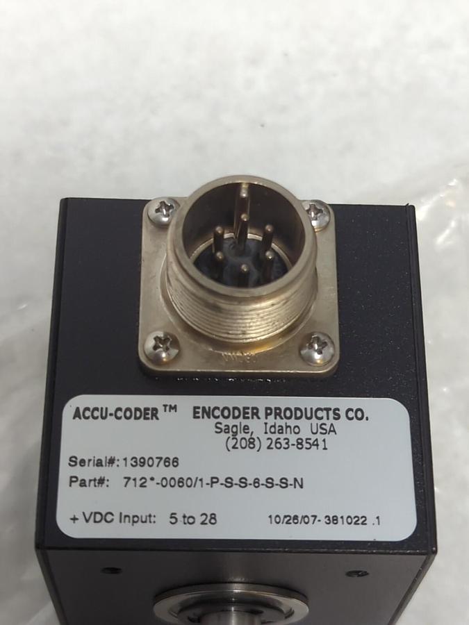 ACCU-CODER,712*-0060/1-P-S-S-6-S-S-N,ENCODER VDC INPUT: 5 TO 28 NOS
