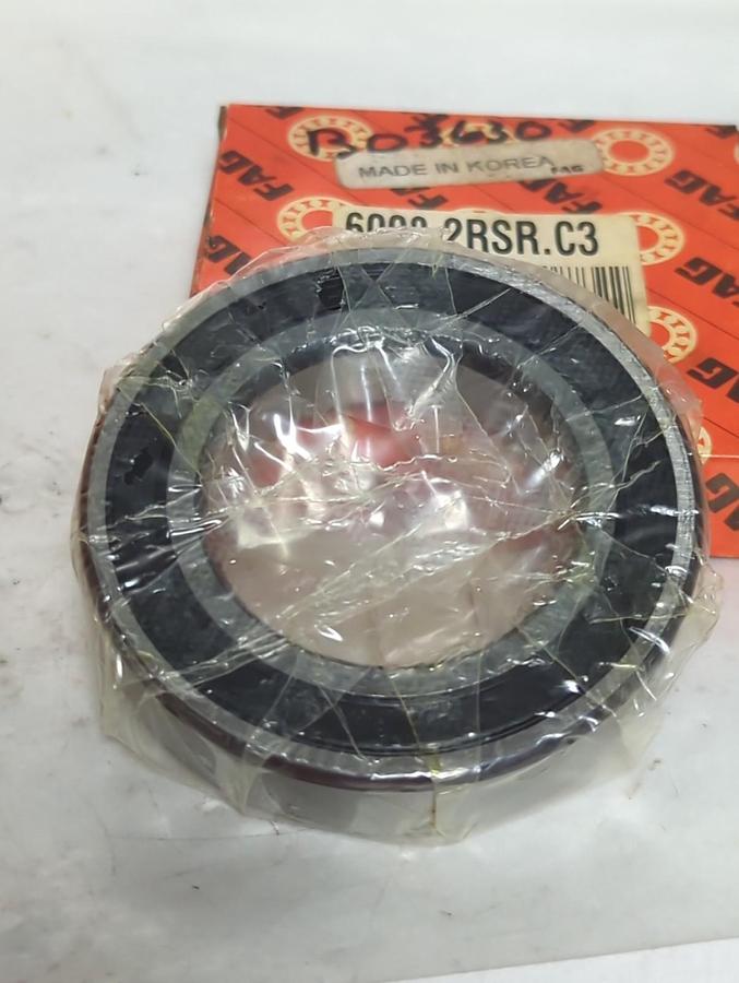 FAG,6008 2RSR C3,SEALED DEEP GROOVE BALL BEARING 40X68X15MM LOT OF 2 NOS