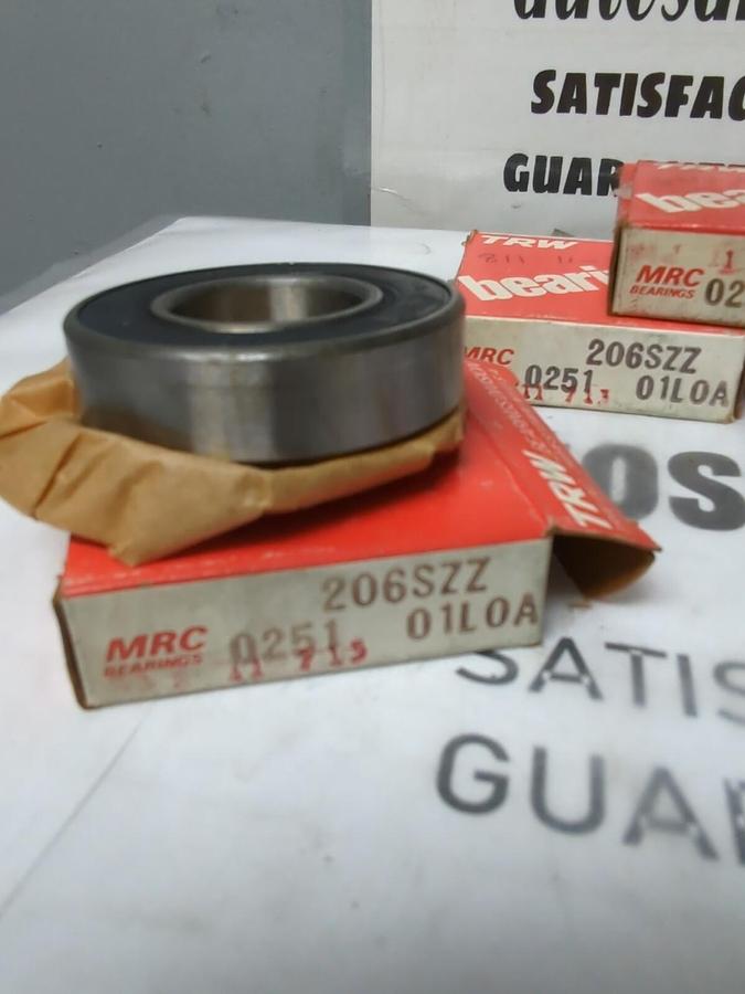 MRC,206SZZ,RUBBER SEALED BALL BEARING .LOT OF 4 NOS