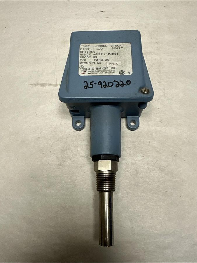 United Electric,C100-120,Temperature Switch 0-225F