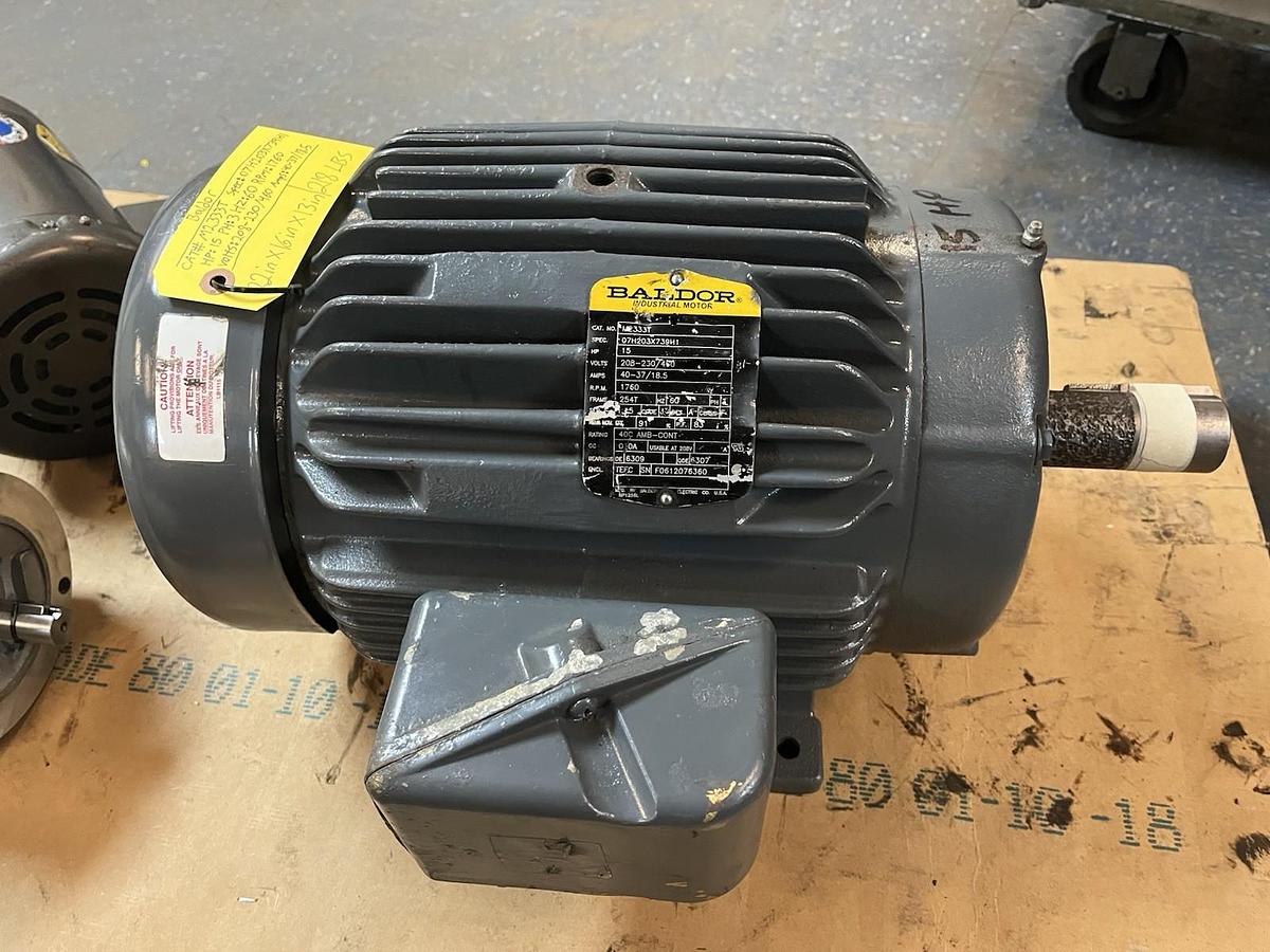 Used BALDOR,M2333T,MOTOR 15HP 3PH 1760RPM 254T