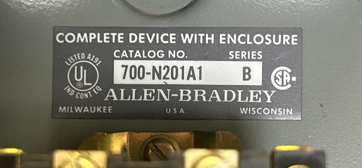 Used ALLEN BRADLEY,700-N201A1,CONTROL RELAY
