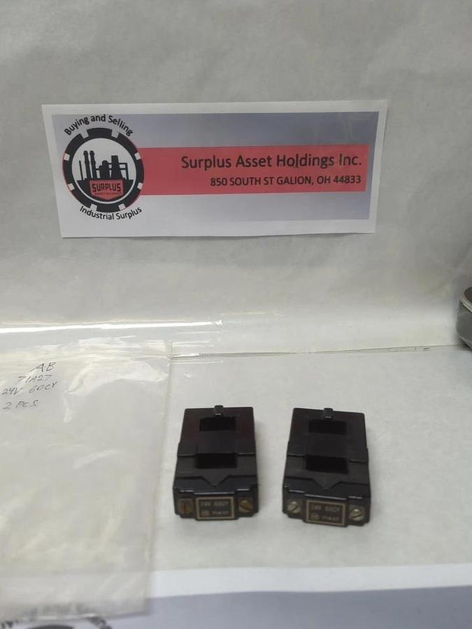 Used ALLEN BRADLEY,71A27,COIL 24V 60CY LOT OF 2 PRE-OWNED