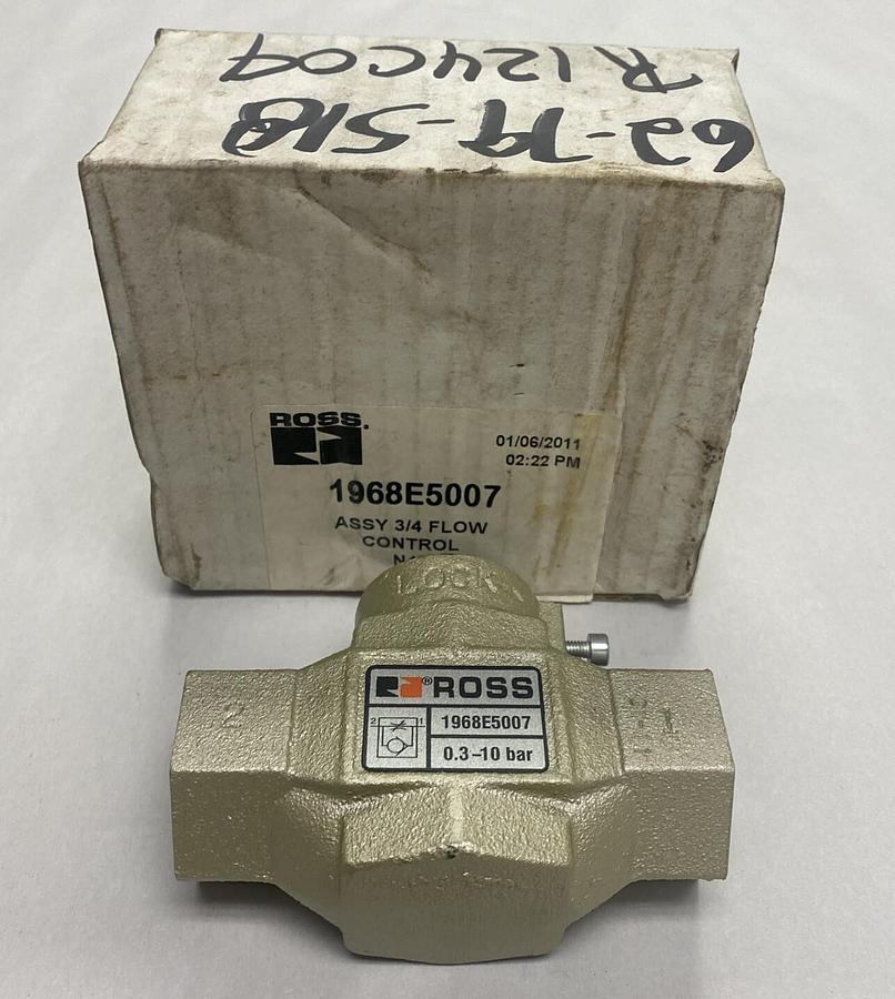 ROSS CONTROLS,1968E5007,FLOW CONTROL VALVE 3/4" NOS