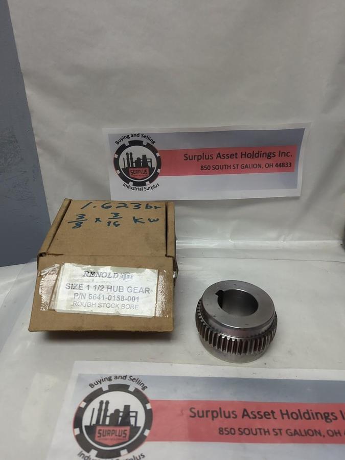 RENOLD,6641-0158-001,1-1/2 HUB GEAR 1.623 BORE 3/8 X 3/16 KW NOS
