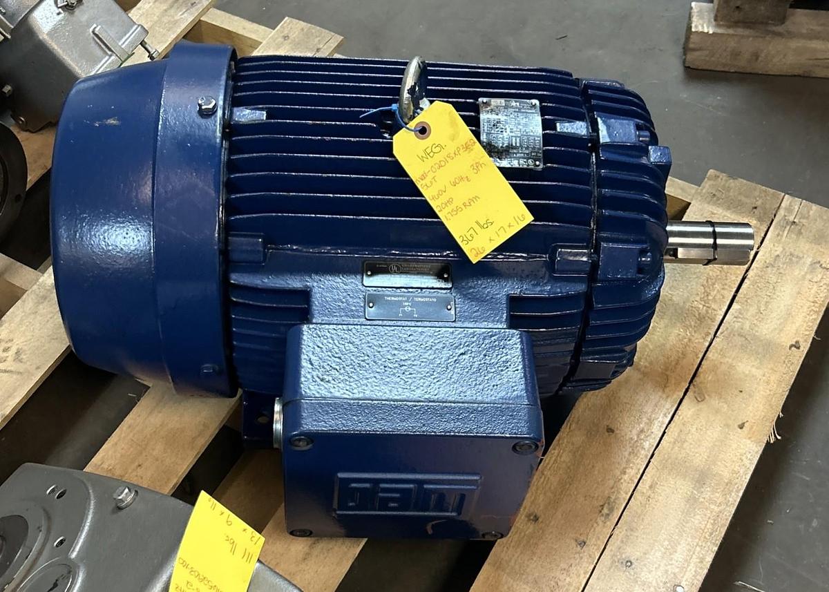Used WEG,02018XP3E256T,MOTOR 20GP 208-230/460V 1755RPM 3PH 256T FRAME
