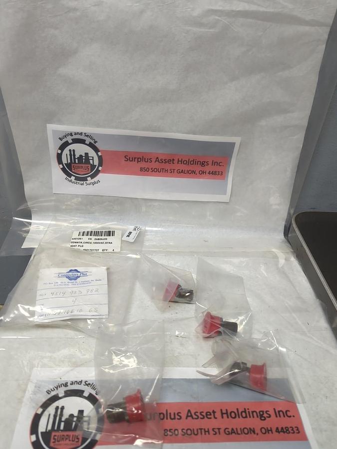 AMPHENOL,MS3116E10-6S,CIRCULAR CONNECTOR STRAIGHT PLUG 1000VAC LOT OF 4 NOS