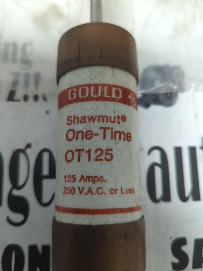 GOULD SHAWMUT,OT125,ONE-TIME 125 AMP FUSE NOS
