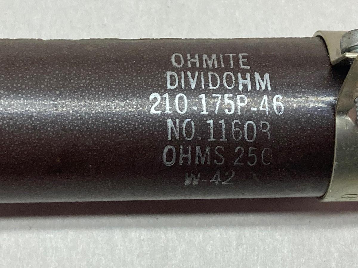 Ohmite,1160B 210-175P-46,Resistor 250 OHMS