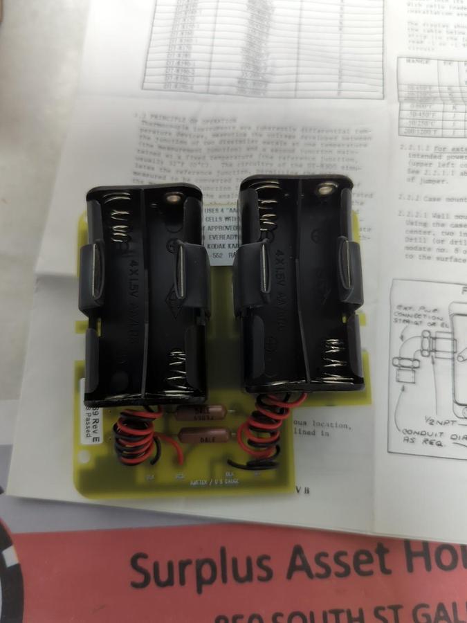 AMETEK,156834,BATTERY PACK/THERMOMETER AA CELL Y181089 REV E NOS