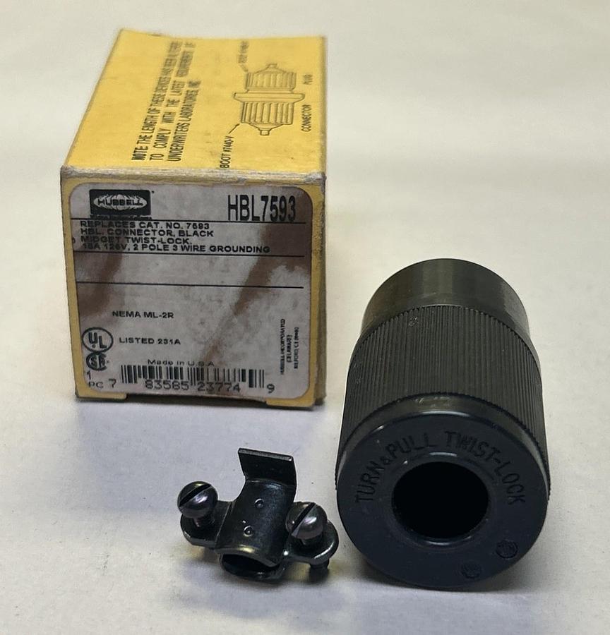 HUBBELL,HBL7593,TWIST LOCK CONNECTOR NOS