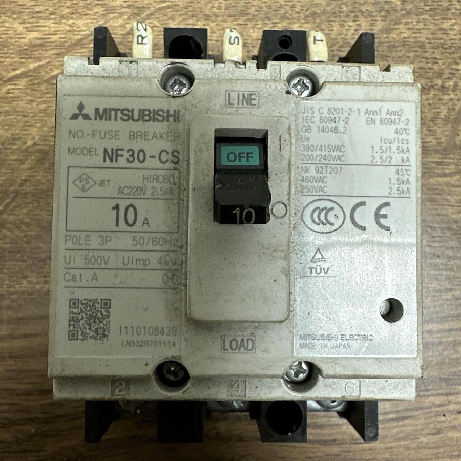 Used Mitsubishi,NF30-CS,10 Amp Breaker