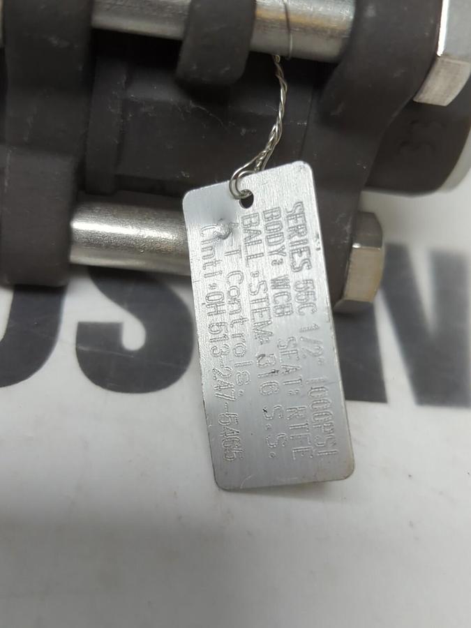 A-T CONTROLS,SERIES 55C,1/2 INCH SOCKET WELD BALL VALVE 1000 PSI NOS