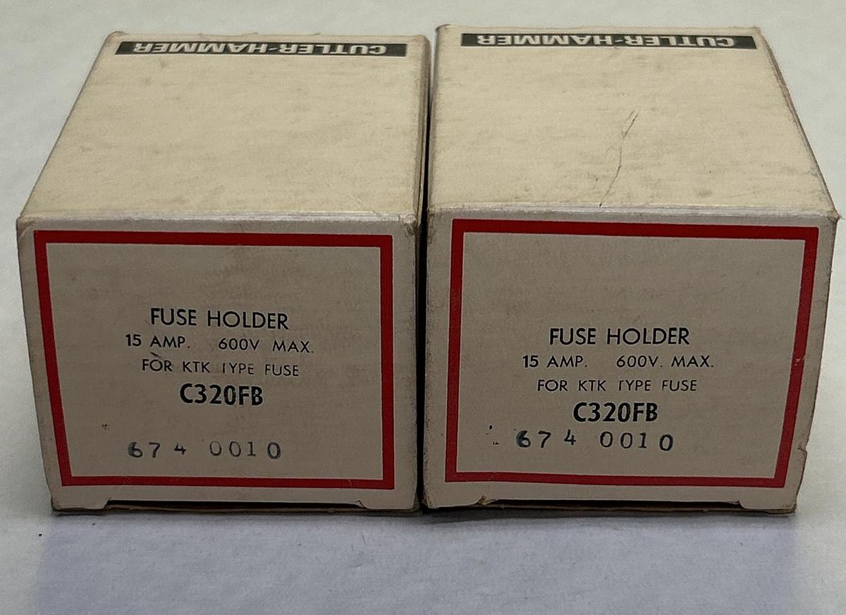 CUTLER-HAMMER,C320FB,FUSE HOLDER LOT OF 2 NOS