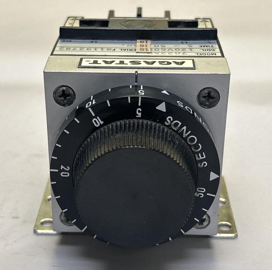 Used AGASTAT,7022AD,TIME DELAY RELAY 5-50 SEC 120V