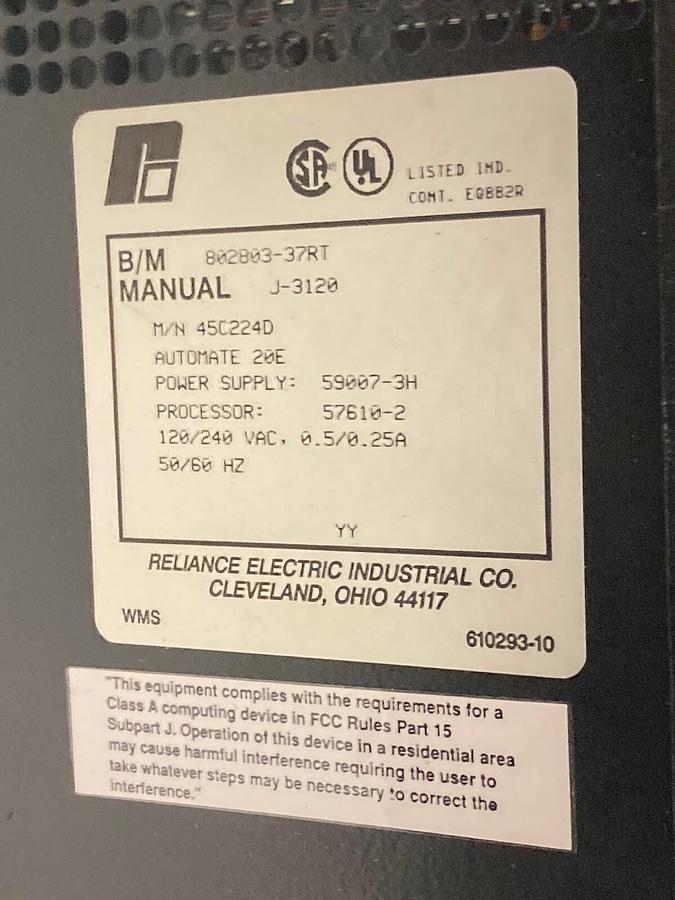 Used Reliance Electric,45C224D,Programmable Controller Module