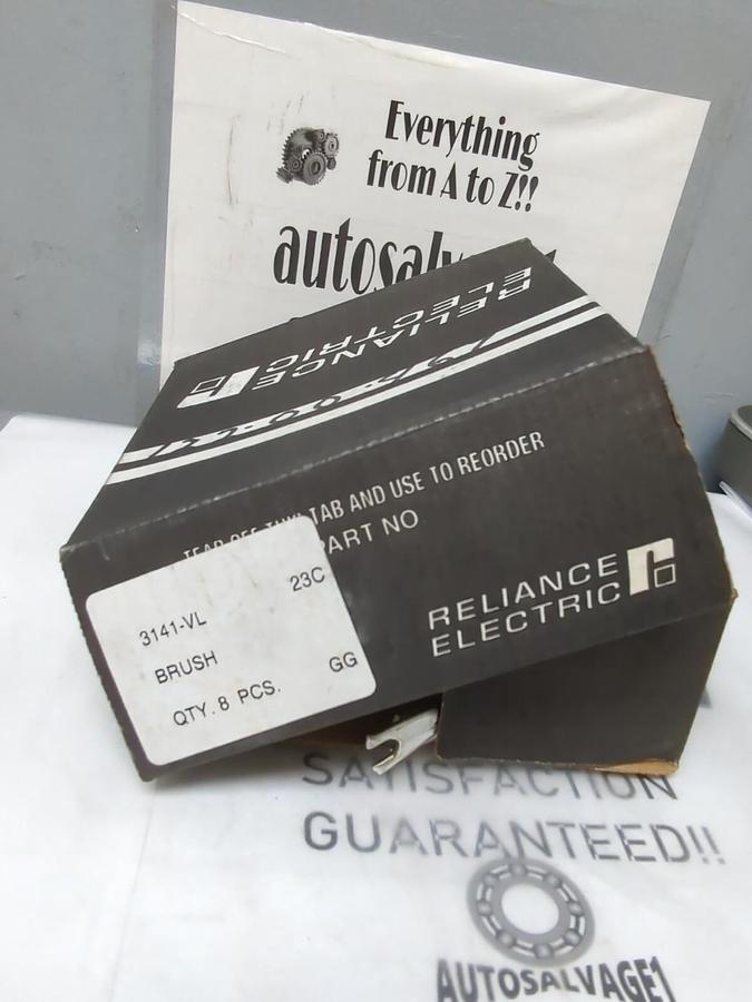 RELIANCE ELECTRIC,3141-VL,CARBON BRUSH 3/4 THICK 1-3/4 W  2-1/2  L LOT OF 8