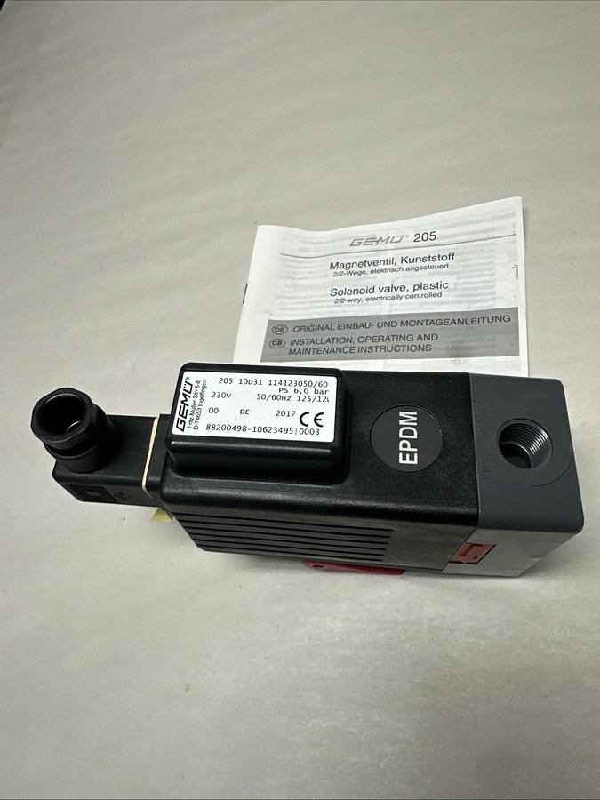 Gemo,205-10D-1-1-4123050/60,Electrically Operated Solenoid Valve