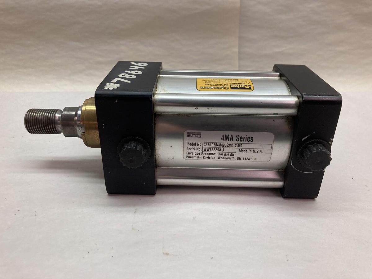 Used Parker,02.50 CBB4MA2US34C 2.000,Series 4MA Cylinder 250psi Air