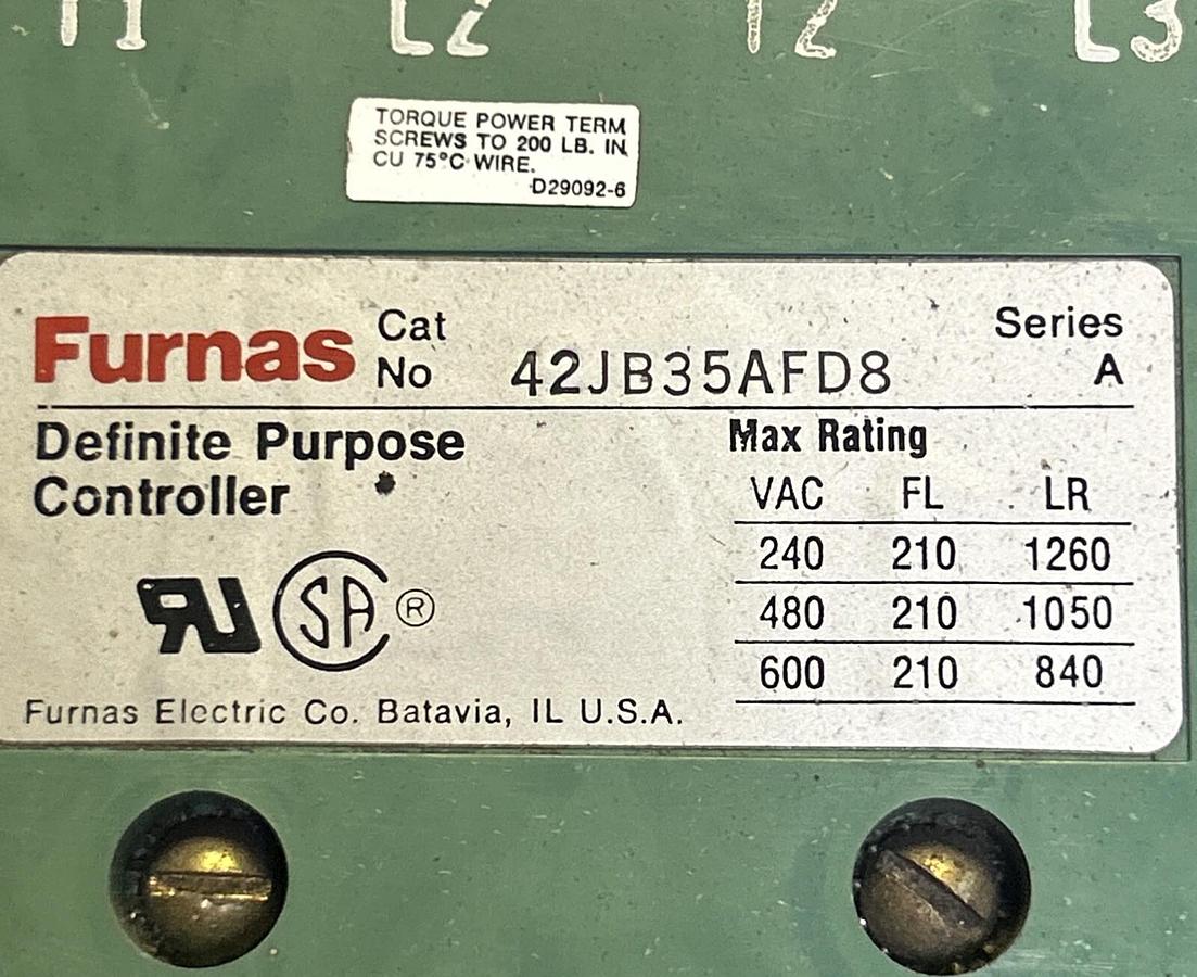 FURNAS ELECTRIC,42JB35AFD8148,DEFINITE PURPOSE CONTROLLER NOS