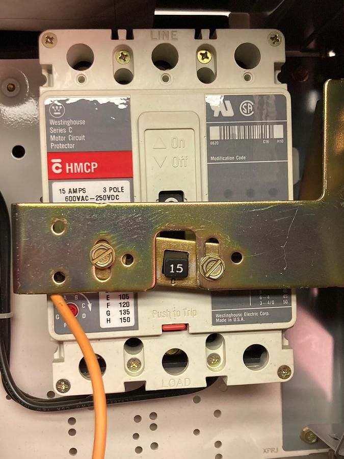 Used Allen-Bradley,2100 2113,Size 1 MCC 12 INCH Starter Bucket 15 Amp Breaker